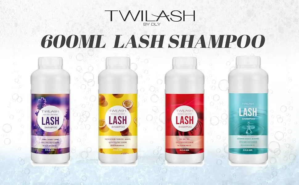 600ml Lash Shampoo Bulk Eyelash Cleanser for Extensions Safe Makeup Remover Non-irritating or Burning Formula Eyelid Foaming Cleanser Best for Professional Salon and Home Use (Unscented) - product information 10