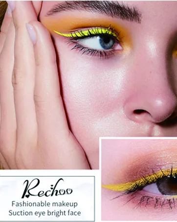Rechoo Eyebrow Pencil Brown Eye Makeup Liquid Brow Pen Micro Fork Waterproof Long Lasting Dark Brown Natural Looking 4 Micro-Fork Tip Design A-Dark Brown - eye pic