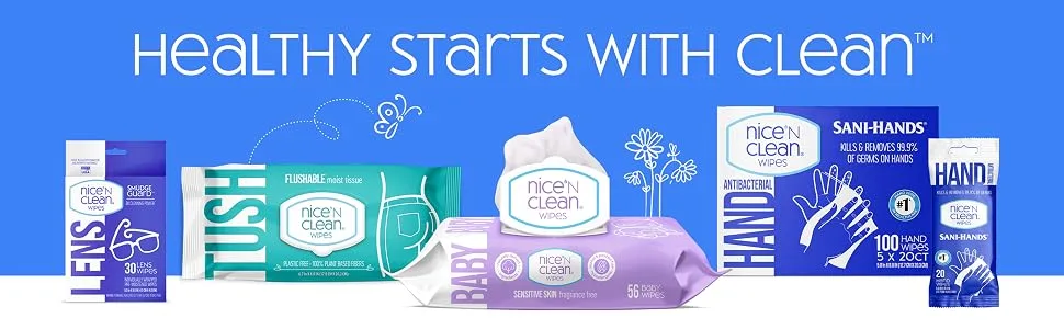 Nice 'N Clean Disinfecting Surface Wipes 72ct | Cleans & Disinfects Home & Kitchen Surfaces | Lemon Scent 72 Count (Lemon Scent) - nice n clean
