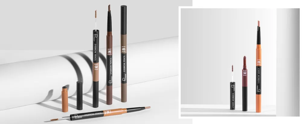 3 in 1 Eyebrow Pencil Just One Brow Pencil to Create Your Perfect Eyebrow Fine crafted eyebrow shape making eyebrows dense and lively Upgrade Design (Dark Brown) - eyebrow pencil