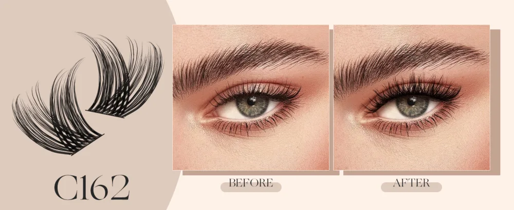 LASHVIEW Lash Clusters DIY Eyelash Extensions Mega Volume Individual Lashes Eyelash Clusters Extensions Wispy Lashes Cluster DIY at Home(Volume D-10-16mix) 703 D curl - LASHVIEW