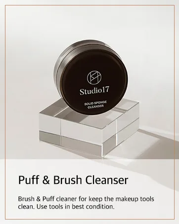 Solid Makeup Brush Cleaner 300+ Usage | Convenient Makeup Cleaner for Both Brushes & Puffs | Cosmetic Brush Cleaner Charcoal Included | Compact Size - studio17 makeup spatula foundation tool flat brush puff cleanser silicone lip eye shadow set