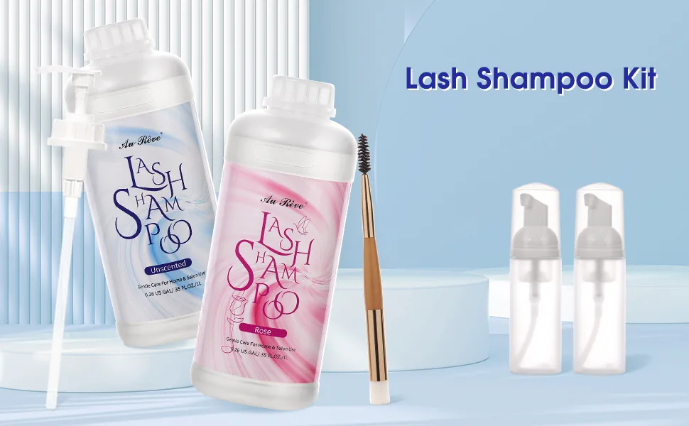 Lash Shampoo For Lash Extensions 1l Lash Extension Shampoo Easy To Use And Rinse For Home Use And Salon Lash And Brow Shampoo (UNSCENT) - LASH SHAMPOO