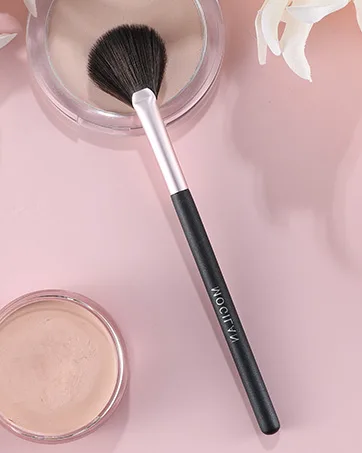 Eye Makeup Brushes Set Flat Concealer Brushes for Under Eye Concealer Dark Circles Puffiness Makeup Applicator -Liquid Cream Gel Cosmetics Blending - fan brush