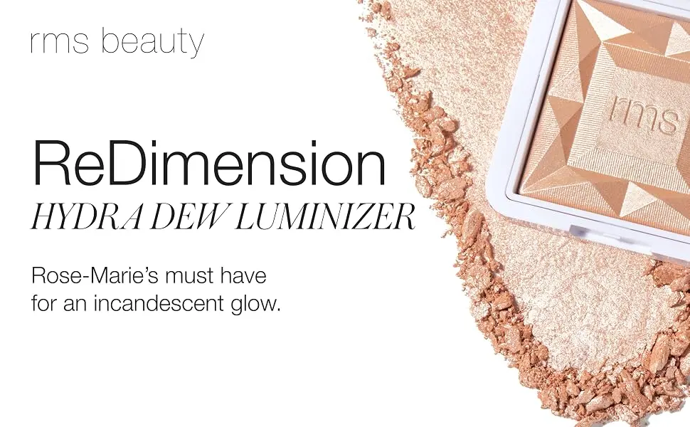 RMS Beauty ReDimension Hydra Dew Luminizer - Highlighter Makeup Talc Free Powder & Gel Cream Highlighter Body Shimmer Face Highlighters & Luminizers Full Size - ReDimension Hydra Dew Luminizer