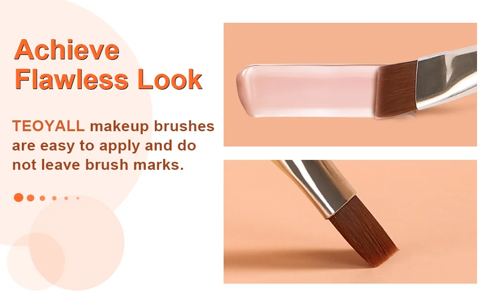 TEOYALL Thin Flat Eyeliner Brush Precise Eyebrow Definer Brush Concealer Brush for Cover Blemishes (Multifunctional Flat Brush) - eyebrow brush
