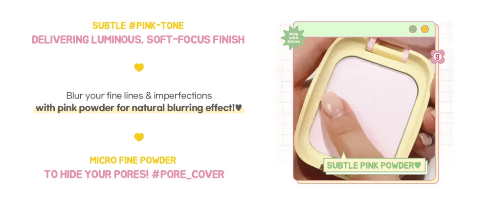 Colorgram Sebum Retouching Blur Pact | Poreless-Looking Pressed Setting Face Powder for Normal to Oily Skin Provides Weightless Matte Finish with Soft Focus Effect - luminous soft focus finish fine lines imperfections correction blurring pact pressed powder