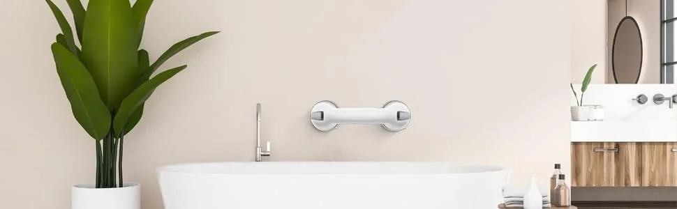 Newthinking Suction Grab Bars for Shower, Portable Bathroom Suction Shower Handles with Suction Cup for Elderly, Children and Disability Aids (2 Pack) - Suction Grab Bars