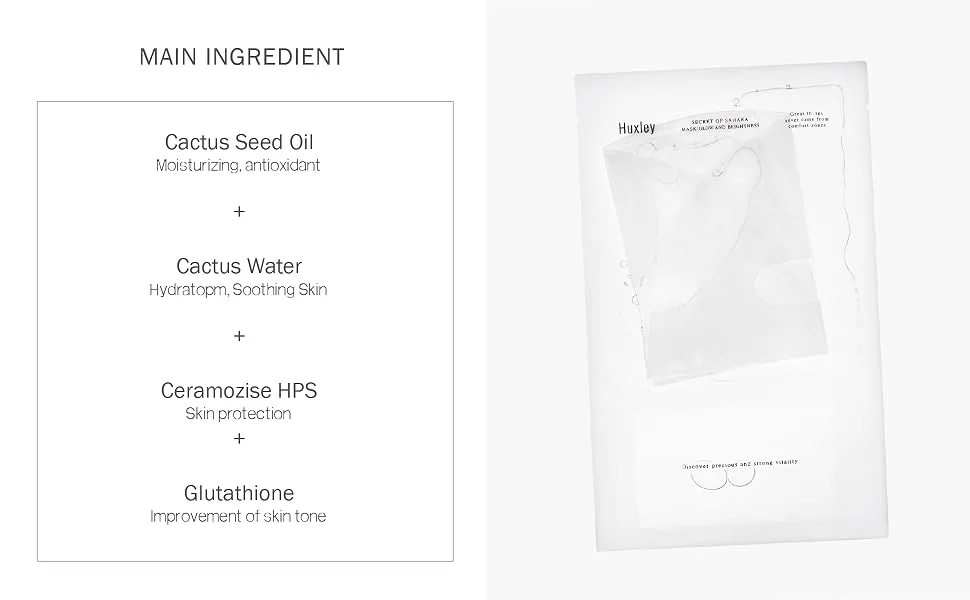 Huxley MASK GLOW AND BRIGHTNESS (5 Sheets) - product information 20