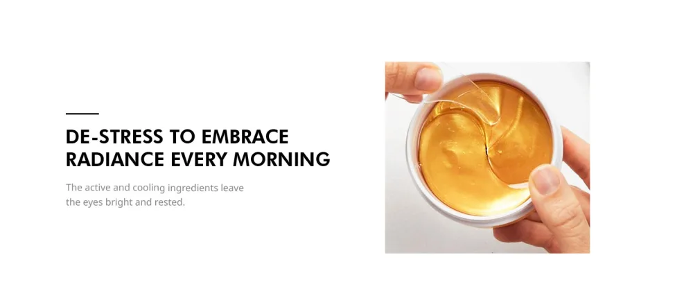 depology Restoring Hydrogel Under Eye Patch | 60 Patches | Brightening Caffeine Gold Pads for Dark Circles | Puffiness | Wrinkles | Refresh | Travel - De-stress to embrace radiance every morning