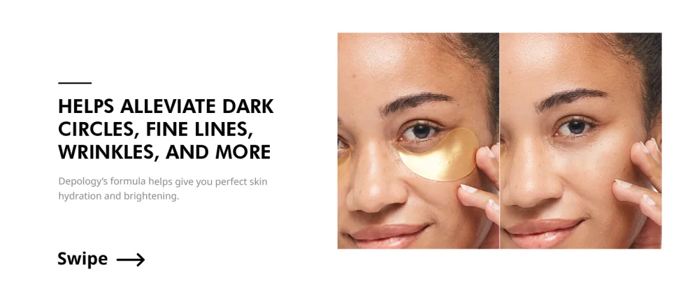 depology Restoring Hydrogel Under Eye Patch | 60 Patches | Brightening Caffeine Gold Pads for Dark Circles | Puffiness | Wrinkles | Refresh | Travel - eye mask for puffy eye