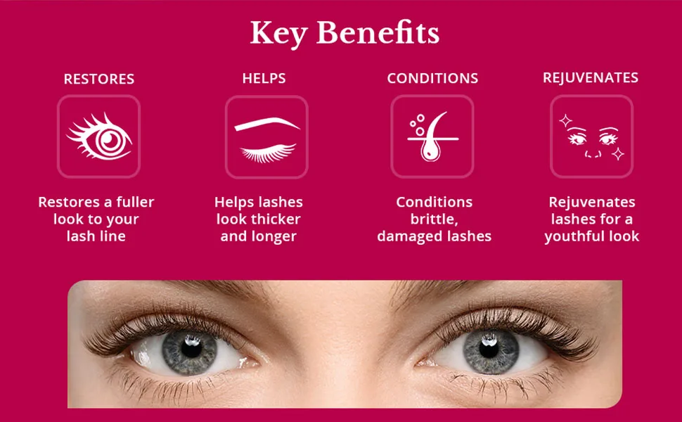 5th & Glow Miracle Lash Enhancing Serum Eyelash Serum to Nourish Hydrate and Protect Eyelashes Promotes Lash Growth - Key Benefits