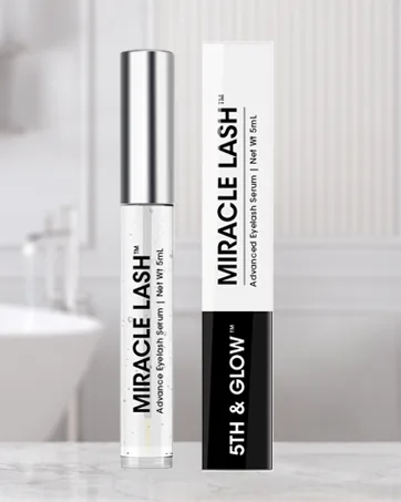5th & Glow Miracle Lash Enhancing Serum Eyelash Serum to Nourish Hydrate and Protect Eyelashes Promotes Lash Growth - Miracle Lash