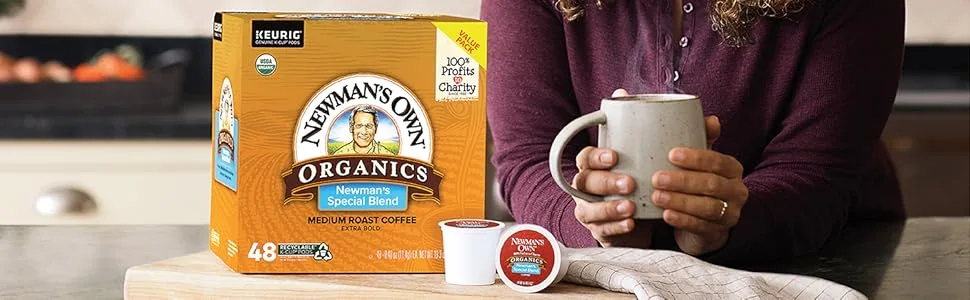 Newman's Own Organics Special Blend, Single-Serve Keurig K-Cup Pods, Medium Roast Coffee, 96 Count Special Blend 96 Count (Pack of 1) - Newman
