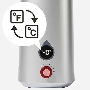 Master Massage Gen-II Single Bottle Massage Oil Warmer Lotion Warmer Gen-II Single Bttle - Switching Between Fahrenheit and Celsius