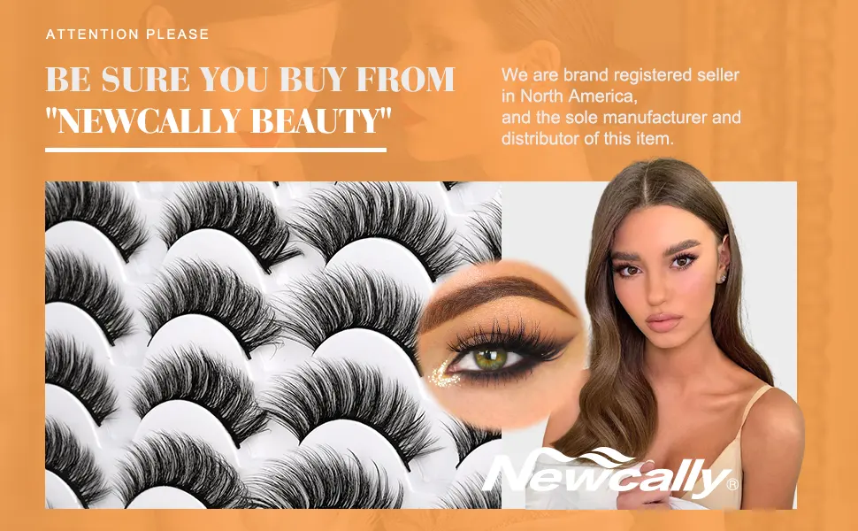 Newcally Lashes False Eyelashes Cat Eyes Wispy Natural Faux Mink Lashes 14 Pairs Pack Light Volume Short Fake Eye Lashes Multipack C- CAT EYE - Newcally natural false lashes 14 pairs