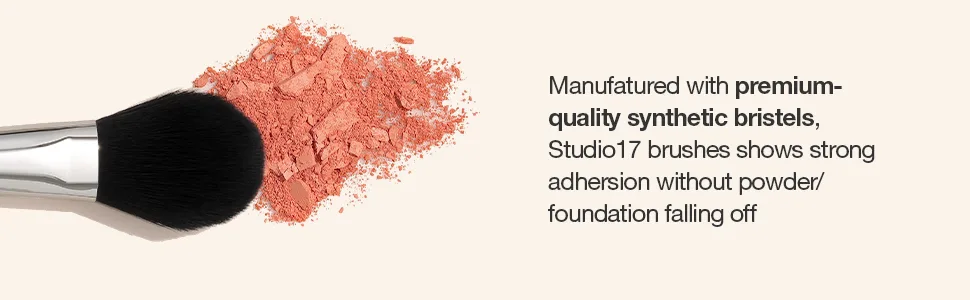 Blush Brush for Makeup | Professional Makeup Brush with Premium Synthetic Bristles | Flawless Korean Makeup Brushes | Blusher Brush Designed by Artists. - studio17 brush blusher foundation eyemakeup eye set brush eyeshadow makeup korean makeup kbeauty