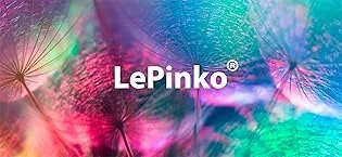 LePinko Eyebrow Trimming Scissors with Combs Gifts For Men Women Stocking Stuffers Silver - LePinko Logo