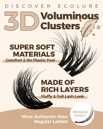 LASHVIEW Cluster Lashes Wispy Cluster Eyelash Extensions 3D DIY Lash Clusters 10-16mm Multilayered Eyelash Clusters Reusable Fluffy Individual Lashes Cluster(ML 11) - 3D FLUFFY CLUSTER LASHES