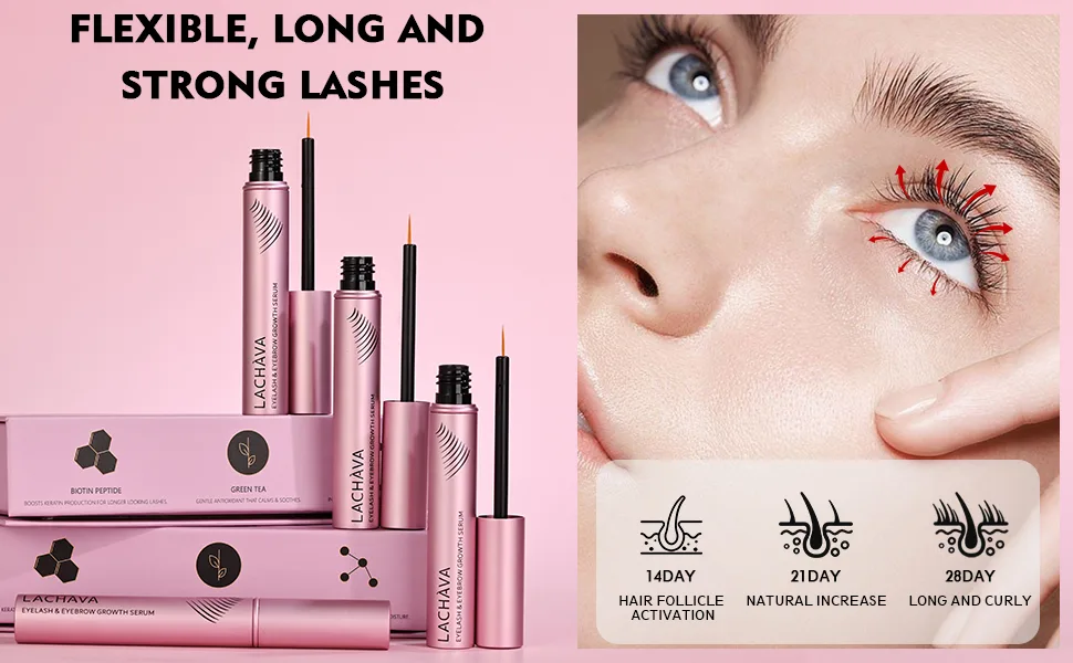 Eyelash Growth Serum 5ML Lash Serum for Longer and Thicker Eyelashes Rapid-onset (Base) - eyelash serum