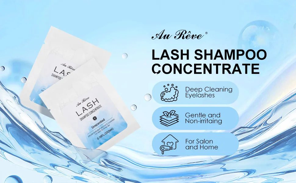 Lash Shampoo Concentrate 5ml*5 Lash Cleanser for Lash Extensions Prolong Lash Concentrate Non-irritation Eyelash Shampoo for Salon-Better Eyelash Cleaning Care Experience Unscented Unscented-5*5ml - product information 15