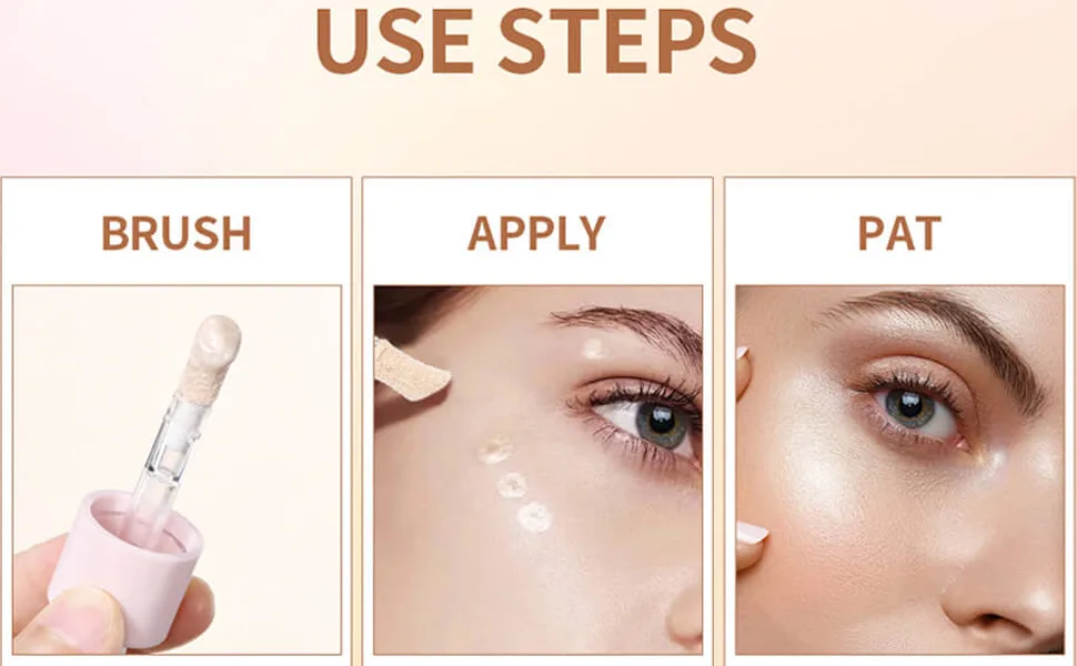 GECOMO Liquid Contour Beauty Wand Face Highlighter Bronzer Makeup Stick Dewy Finish Moisturizing Silky Smooth Texture 0.25 Oz/ 7.5ml - 01 MOONLIGHT - liquid highlight