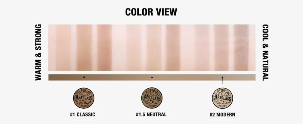  Too Cool for School ArtClass by Rodin Shading | Korean #1 Contour Palette | Slim Face Makeup | #1.5 Neutral - Color View