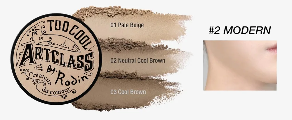  Too Cool for School ArtClass by Rodin Shading | Korean #1 Contour Palette | Slim Face Makeup | #1.5 Neutral - Modern