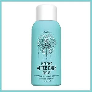 BASE LABORATORIES Ultimate Healing Piercing Aftercare Kit | Piercing Aftercare Spray + Keloid Piercing Bump Treatment Oil + Piercing Cleaner Swabs | Keloid Bump Removal - Saline Solution for Piercings - piercing aftercare spray