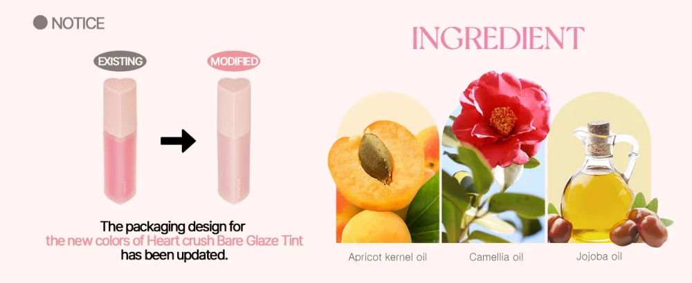 HOLIKA HOLIKA Heart Crush Bare Glaze Tint Line (06 Puffy) - product information 17