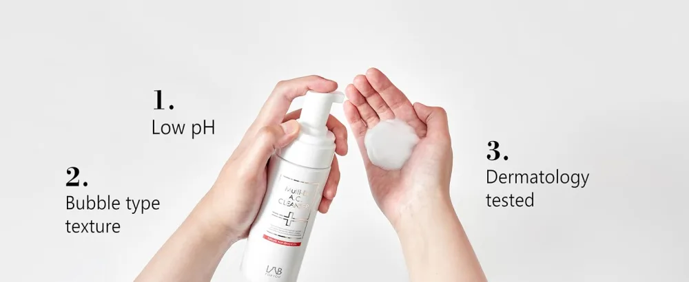 Lab for you Multi-Ex AC Cleanser | BHA 0.5% | PHA for sensitive skin | Low pH cleanser | Houttuynia Cordata Extract | Salicylic acid - texture