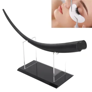 Large Eyelash Teaching Diaplay Model Huge Thicken Flat Buttom Double Tip Training Demonstration Tool with Acrylic Display Stand Professional Eyelash Teaching Tool for Eyelash - 1417230003911-3