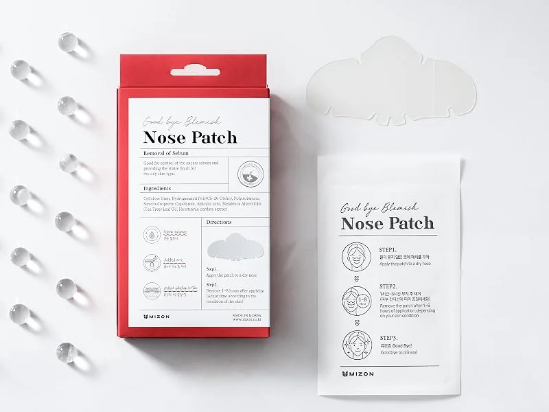 MIZON Nose Patch from Goodbye Blemish Line Patch for Nose Pores Pimples Zits Oil and Acne Blackhead Remover(10ea) - nose patch 2