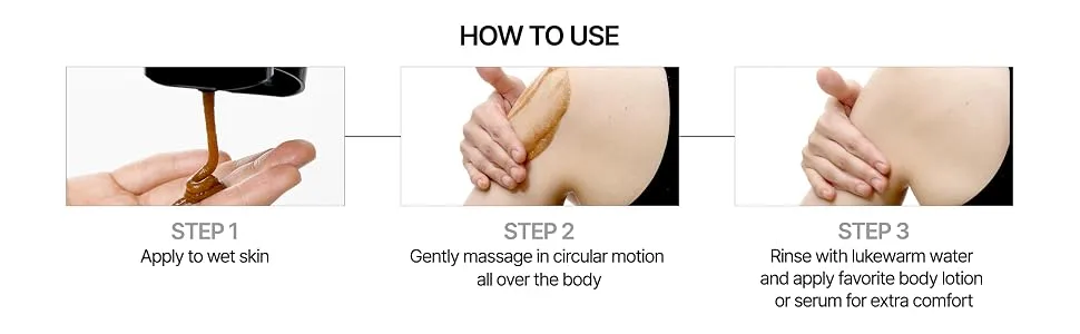 GENTLE BODY SCRUB - how to use