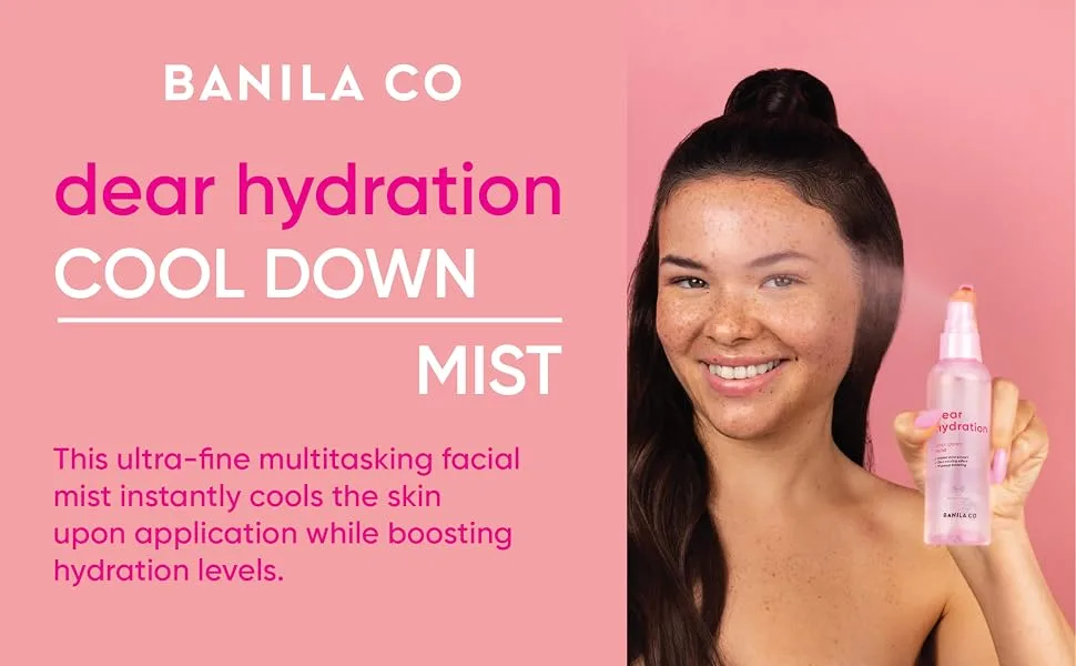 BANILA CO Dear Hydration Cool Down Mist: Skin Cooling Makeup Prep Hydration Boost Radiant Glow (99ml / 3.34 fl oz) - Dear Hydration Cool Down Mist