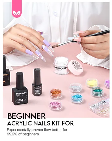 Morovan Acrylic Nail Kit with Everything: Starter Nail Kit Set Professional Acrylic with Everything for Beginners Acrylic Nail Set Full Acrylic Nail Supplies for Beginners with Everything A - acrylic nail set