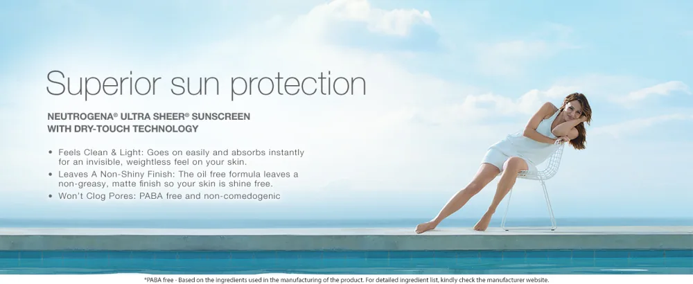 Neutrogena Ultra Sheer Dry-Touch Water Resistant and Non-Greasy Sunscreen Lotion with Broad Spectrum SPF 70, 3 Fl Oz (Pack of 1) - Superior Sun Protection