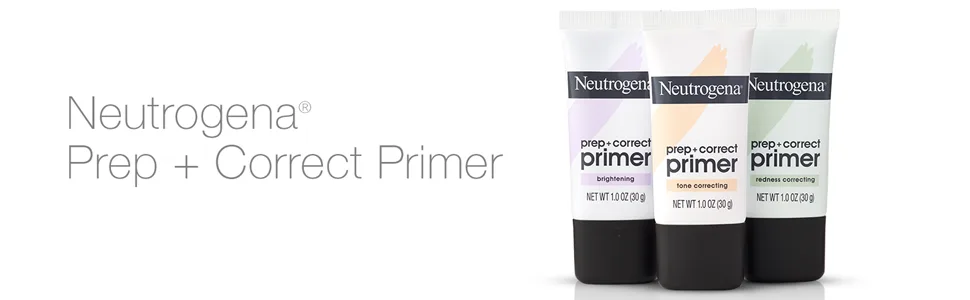 Neutrogena Prep + Correct Primer for Redness Correcting, Green-Toned Matte Makeup Primer with Seaweed Extract to Help Reduce Redness & Even Skin Tone, 1.0 oz - Neutrogena Prep + Correct Primer Product Line