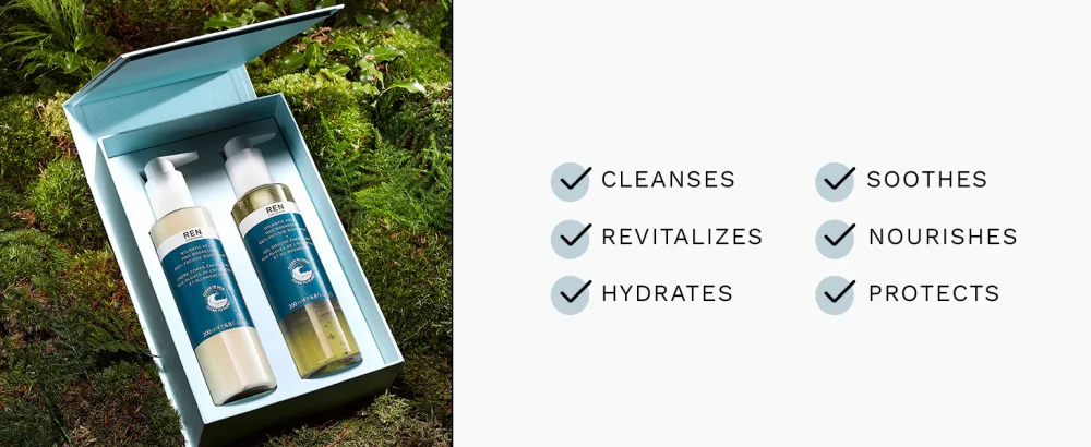 REN Clean Skincare - A Gift for Everybody - cleanses revitalizes hydrates soothes nourishes protects