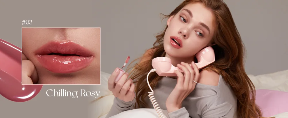 Peripera Ink Glasting Lip Gloss | Non-Sticky High-Shine 4XL Wand For Easy Application Comfortable Plumping Fuller-Looking Lips Moisturizing Long-Lasting Vegan (003 CHILLING ROSY) - lip gloss