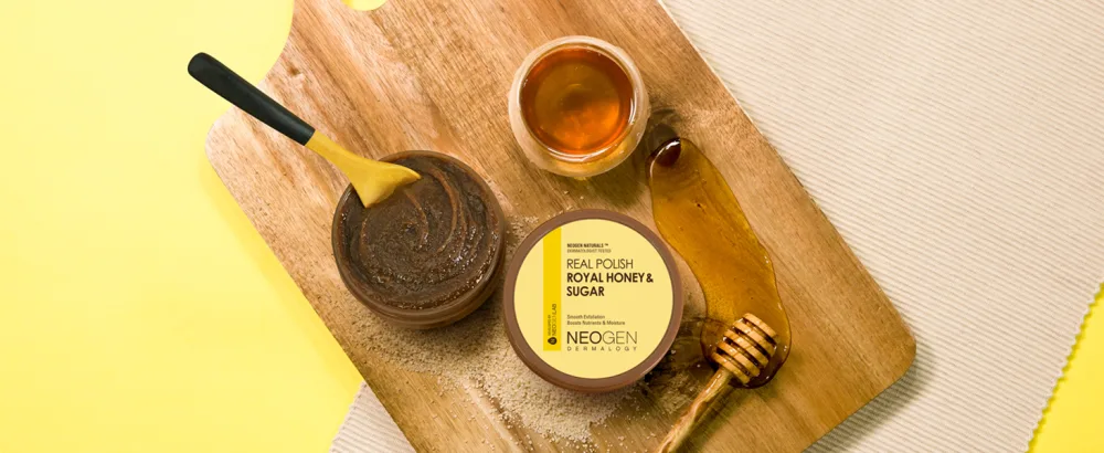 NEOGEN Real Polish Honey & Sugar 3.52 oz / 100g - Neogen scrub honey and black sugar