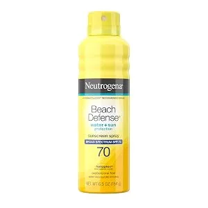 Neutrogena Beach Defense Spray Sunscreen with Broad Spectrum SPF 70 Fast Absorbing Sunscreen Body Spray Mist Water Resistant Oil Free UVAUVB Sun Protection, 6.5 Ounce - Neutrogena Beach Defense Spray Sunscreen with Broad Spectrum SPF 70 oxybenzone-free