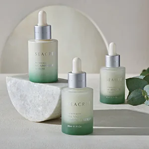 SEACRET Face Serum - Bio Skin Glow Multi-Acid Complex Night Serum for Face Ampoule 1 Fl.Oz 30ml. - BIO SLIK GLOW- SEACERT