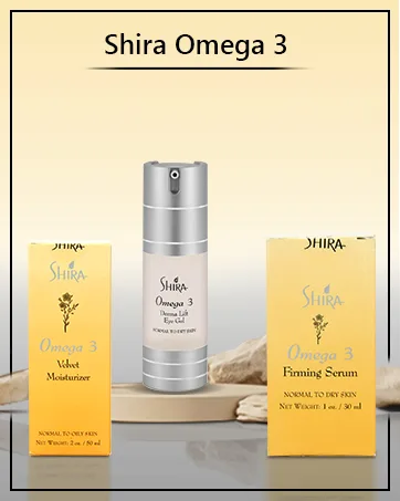 Shira Organic Face Essentials Combo Ester C-Collagen Moisturizer 50ml Instant lift Collagen Eye Serum 30ml - Shira Omega 3