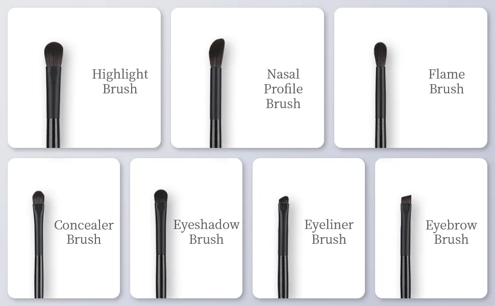 Makeup Brushes Set Professional Premium Synthetic Powder Foundation Blending Eye Shadow Blush Concealers Face Makeup Brush Kit 7eyeshadow brushes with bag - More Sizes And Shapes! Perfect eye makeup brushes