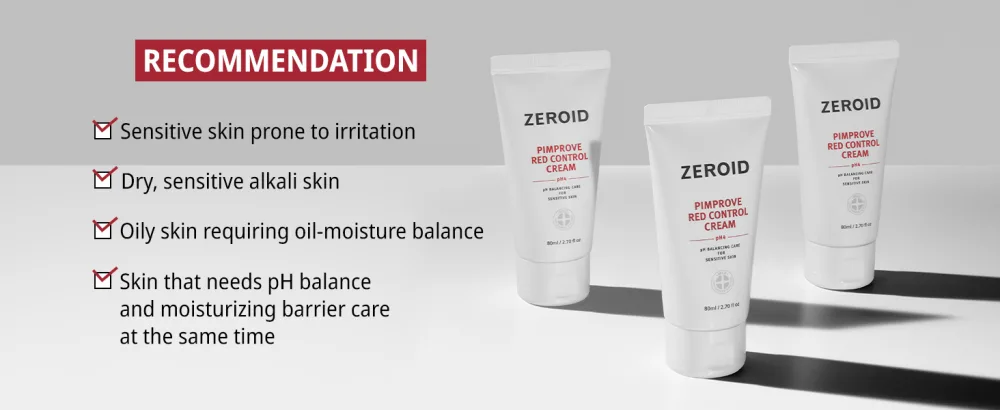 ZEROID Pimprove Red Control Cream Korean Dermocosmetic pH balancing care for sensitive skin - ZEROID Pimprove Red Control Cream