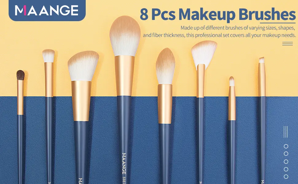 MAANGE Makeup Brushes Premium Synthetic Makeup Brush Set Professional Blush Contour Eye Make Up Brush Kit (Blue) - professioanl makeup brushes set, blue