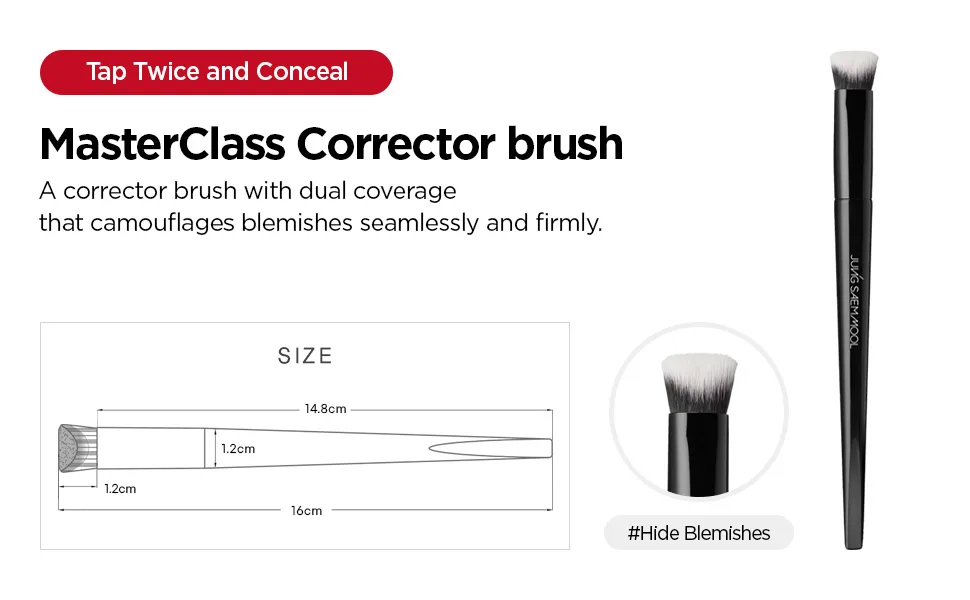  JUNGSAEMMOOL OFFICIAL Masterclass Corrector Brush | Makeup Artist Brand | Synthetic Concealer Brush | Flawless Application Corrector/Concealer Brush - corrector brush
