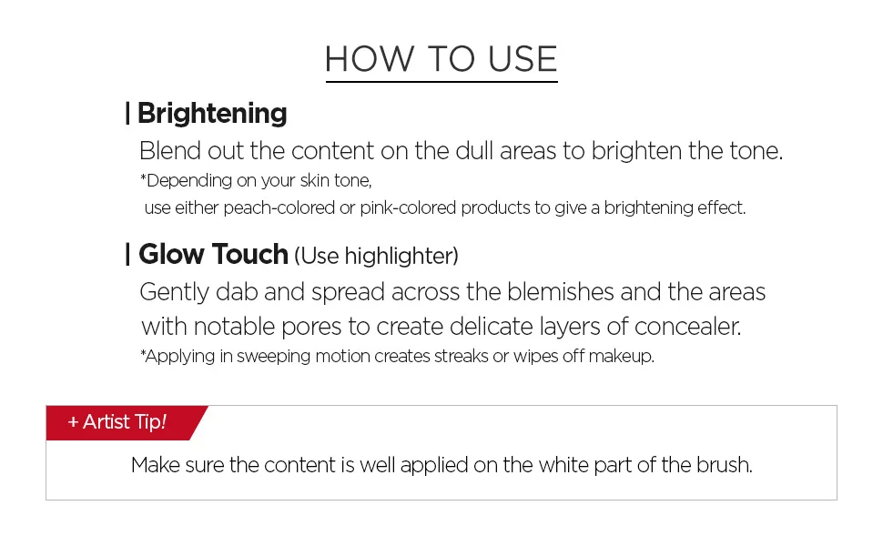  JUNGSAEMMOOL OFFICIAL Masterclass Corrector Brush | Makeup Artist Brand | Synthetic Concealer Brush | Flawless Application Corrector/Concealer Brush - How to use - corrector brush