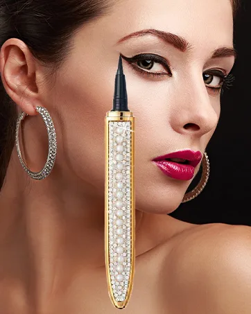 Magic Eyelashes with Eyeliner Magic Eyelashes and Self adhesive Eyeliner Kit 6 Pairs 2021 Upgraded Reusable Mink Lashes Dramatic Look No Glue Needed (Magic Glitter Pearl B) - eyeliner,yeliner liquid waterproof,eyelash glue pen,lash glue pen,eyeliner lash glue,lash pen